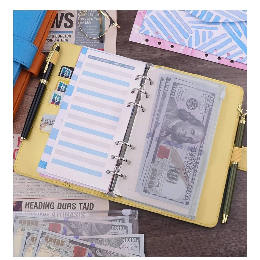 2pc Pink and Yellow A6 Ring Binder Bundle